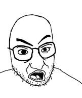 glasses soyjak stubble variant:snopesjak // 520x618 // 13.9KB