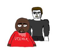 2soyjaks artist:jewishautismaward78 brown_skin buff clenched_fists eyebrows fat fist frown goatee hair lee_goldson moustache mucus nose obese ominous open_mouth scared shadow strong upset volker volker41(namefag) // 765x680 // 33.7KB