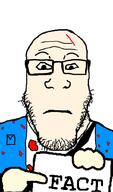 backpack blood closed_mouth clothes fact glasses holding_object jacket james_earl_cash manhunt neutral rockstar_games scar sign soyjak stubble subvariant:neutralplier tshirt variant:markiplier_soyjak video_game white_skin // 601x1018 // 121.0KB