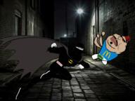 alley astrofene_(namefag) attack batman batman_(series) blue_shirt bricks buff building cape clothes cloud crimea crimean_tatar diaper fight fist full_body hat holding_object islam mcdonalds meximutt moustache muscles muscular_male muslims piss poop punch shitskin shoe sky variant:chudjak variant:meximutt warrior-z_(user) // 3264x2448 // 4.5MB