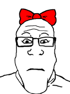bowtie closed_mouth eyelashes glasses looking_at_you neutral subvariant:neutralplier variant:markiplier_soyjak white_background // 600x800 // 76.4KB