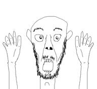 arm ear hand hands_up mustache open_mouth soyjak stubble variant:unknown // 505x459 // 15.2KB