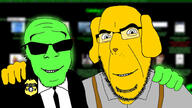animal badge central_intelligence_agency clothes dog friendship glasses glowing green_skin janny necktie no_more_brother_wars smile stubble suit sunglasses suspenders variant:cobson variant:feraljak yellow_skin // 1920x1080 // 373.6KB
