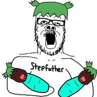 4chan anime arm baby black_skin cuck father glasses green_hair hair hand holding_object interracial mustache open_mouth pacifier soyjak stepfather stubble tyrone variant:a24_slowburn_soyjak yotsoyba // 800x800 // 107.0KB