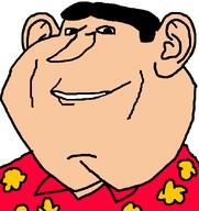 chin ear family_guy glenn_quagmire hair hapa hawaiian_shirt pointy_nose polish red_shirt teeth variant:impish_soyak_ears white_skin // 598x633 // 15.0KB
