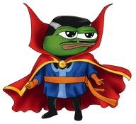 amphibian apu black_hair blue_shirt closed_mouth clothes doctor_strange frog full_body green_skin hair lips mustache nas nas:pepe pepe pepe_the_frog robe subnas:apu transparent_background // 1509x1375 // 850.0KB