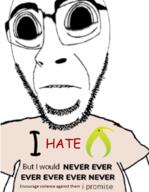 biting_lip clothes deformed distorted dropkiwifarms i_hate i_would_never kiwifarms meta:tagme subvariant:hornyson subvariant:hydrocephason text tshirt variant:cobson // 1098x1418 // 1.0MB