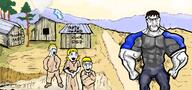 artist:romanian_schizo cross crying cuck_shed female field flag:israel jake jakparty_soy jartyBVLL jartycuck mountain muscular_male nate pond red_eyes seething variant:cryboy_soyjak variant:feraljak variant:soyak village // 1413x662 // 244.9KB