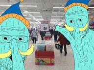 2soyjaks mammoth open_mouth pointing stubble variant:two_pointing_soyjaks // 3840x2880 // 904.4KB