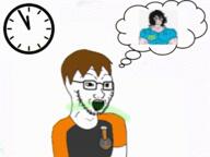 Astrofene_(namefag) animated award bad_breath brown_hair clock clothes crimean_tatar crossed_arms dan ext=gif flag:crimean_tatar glasses hair open_mouth orange rent_free smile smug soybooru speech_bubble stubble subvariant:muscular_chud think_bubble variant:chudjak variant:soyak white_skin // 320x240 // 1.9MB