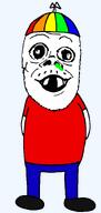 baby child clothes deformed kid moustache mucus propeller_hat shoe subvariant:jacobson variant:a24_slowburn_soyjak // 421x889 // 27.8KB