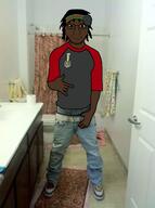 award bathroom brap brown_skin chief_keef dreads gangster glasses gucci headband hood nate nigga nigger nusoishitskin smile smug stubble that_one_fucking_picture_of_nate_being_a_smug_little_bastard toilet variant:soyak // 570x763 // 409.2KB