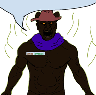 angry animal black_skin buff cat cat_ear clothes glowing glowing_eyes hat inhuman jimbo_(namefag) jimbo_(user) jimbrap meta:namefags no_glasses oneshot rotten_teeth screaming speech_bubble stink_lines stinky subvariant:the_beast transparent_background variant:bernd vein // 814x810 // 67.2KB