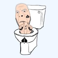 bbc blue_eyes blush facial_mark grey_hair hand joe_biden open_mouth painted_nails queen_of_spades skibidi_toilet stubble subvariant:slutson subvariant:spadeson tattoo toilet variant:cobson wrinkles // 1170x1170 // 214.0KB