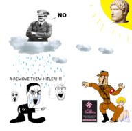 3soyjaks adolf_hitler angry bloodshot_eyes chad cloud crying glasses homosexual nazism open_mouth pointing rain rome sculpture stubble sun swastika twink twinkjak variant:chudjak variant:punkjak variant:unknown // 2416x2392 // 1.0MB