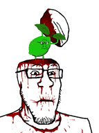 blood blood_from_mouth blood_on_face blood_splatter craniectomy craniotomy cranium eruption food foodjak glasses gore_of_my_comfort_character lime looking_to_the_right neutral parasite stubble subvariant:neutralplier subvariant:sideplier two_soyjaks variant:markiplier_soyjak white_background // 860x1153 // 46.3KB