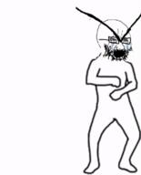 animated beard crying dance glasses open_mouth red_eyes selfish_little_fuck variant:soyak // 270x335 // 90.3KB