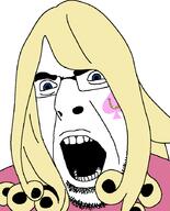 angry anime blue_eyes clothes funny_valentine glasses hair johnny_joestar jojos_bizarre_adventure open_mouth soyjak spade stubble tusk_(jojo) variant:cobson yellow_hair // 721x896 // 28.4KB