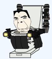 Jetpack armor frown g-toilet green_eyes hair laser nose skibidi skibidi_toilet toilet transparent_background variant:cobson // 700x800 // 32.9KB