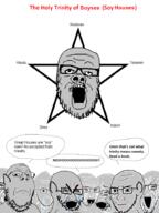 angry bloodshot_eyes brainlet closed_mouth crying drool dunmer ear frown glasses grey_skin hand irritated multiple_soyjaks open_mouth soyjak stretched_mouth stubble subvariant:soyak_(irritated) the_elder_scrolls the_elder_scrolls_iii:_morrowind trinity variant:a24_slowburn_soyjak variant:cryboy_soyjak variant:gapejak variant:soyak video_game // 680x907 // 199.4KB