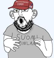 1995 arm artist:toniylijani beard clothes donald_trump ear finland finnish_text flag flag:finland flag:sámi_people glasses gray_shirt green_eyes hand hat meta:op_took_a_selfie_of_xerself nose open_mouth red_hat stubble suomi text toniylijani_(user) variant:norwegian white_skin // 723x770 // 30.2KB