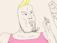 art chad chad_thundercock chin drawing hand holding_object no_glasses pencil pink_shirt text variant:cobson virgin_vs_chad yellow_hair // 800x600 // 113.0KB