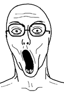 cheeks eyebrows gape glasses not_a_tracejak open_mouth salt soy soyjak variant:unknown white_skin wrinkles // 382x556 // 9.5KB