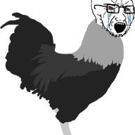 animal animated bbc bloodshot_eyes chicken crying glasses open_mouth rooster series:animaljaks soyjak stubble variant:soyak // 680x815 // 857.9KB