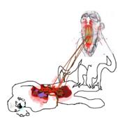 2soyjaks angry arm blood bloodshot_eyes cannibalism clenched_teeth dead distorted ear eating full_body glasses gore hand leg nosebleed poop red_eyes soyjak stubble subvariant:feralrage variant:feraljak variant:unknown yellow_teeth // 934x858 // 167.1KB