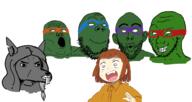 5soyjaks animal buck_teeth closed_mouth glasses glegle grin konpaku_youmu meta:tagme multiple_soyjaks open_mouth rat smile soyjak stubble teenage_mutant_ninja_turtles tmnt variant:chudjak variant:gapejak variant:nojak variant:soyak variant:tony_soprano_soyjak variant:youmujak // 2647x1410 // 126.5KB