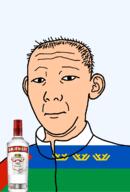 1864 alcohol bottle closed_mouth clothes ear flag flag:tyumen_oblast hair neutral oblast russia smirnoff soyjak text track_suit transparent transparent_background tyumen_oblast variant:kuzjak vodka white_skin // 810x1192 // 134.2KB