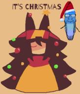 blue_skin calm christmas closed_eyes closed_mouth fundamental_paper_education glasses miss_circle santa santa_hat soyjak stubble variant:markiplier_soyjak // 654x770 // 64.5KB