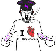 Admiral_Avvakened_(Namefag) THE_AVVAKENED btfo cyborg glasses heart i_love jpeg kiseru low_quality low_resolution pointing smoking smoking_pipe tgd total_gooner_death variant:shirtjak vein veiny // 618x559 // 55.9KB