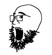 glasses open_mouth soyjak stubble variant:unknown // 330x351 // 8.5KB