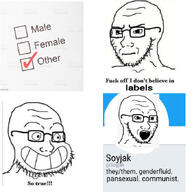 calarts communism concerned glasses pansexual so_true soyjak stubble text theythem twitter variant:soyak // 680x680 // 55.0KB