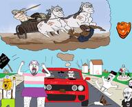 adolf_hitler anarchism antifa art bald black_lives_matter black_skin blood bloodshot_eyes blue_eyes building car chariot clothes covering_mouth crying dice dirt dodge dodge_challenger dog driving ear fire glasses graffiti grass hair hoodie horse house injury janny joe_biden linear_perspective lipstick mustache nazism open_mouth paint pee_stain poop protest purple_hair riot road scared seat sidewalk sign sky smoke statue stubble subvariant:chudjak_front subvariant:soyak_(concerned) sun suspenders swastika sword teeth thought_bubble tongue tranny tunic variant:bernd variant:chudjak variant:el_perro_rabioso variant:impish_soyak_ears variant:smugjak variant:soyak yellow_hair // 2892x2340 // 2.0MB