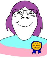 award flag:transgender_pride_flag glasses purple_hair sisa terry_crews(namefag) tranny troon valid variant:bernd // 1200x1500 // 95.1KB