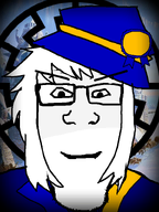 award awardsan clothes glasses hat smile sonnenrad stubble subvariant:neutralplier troonslop variant:markiplier_soyjak white_hair // 600x800 // 277.4KB