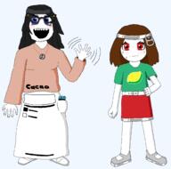 avengers beanie belt blue_eyes child closed_mouth clothes coke detailed dress eyelashes female full_body hair hat necklace no_nose red_eyes shoe soy soyjak soylent sprite sproke sweating variant:soytan variant:sproketan // 2223x2200 // 220.7KB