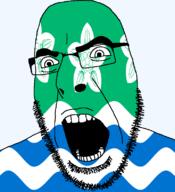 angry british cumberland england flag flag:cumberland flower glasses hair looking_to_the_left open_mouth plant soyjak stubble teeth thick_eyebrows united_kingdom variant:cobson // 721x789 // 98.1KB