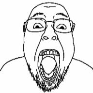 3dgifmaker animated content_aware glasses open_mouth soyjak stubble variant:bernd // 200x200 // 823.0KB
