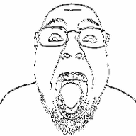 3dgifmaker animated content_aware glasses open_mouth soyjak stubble variant:bernd // 200x200 // 823.0KB