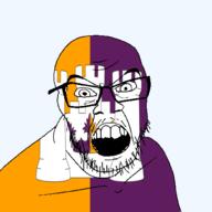 aberdeenshire angry british castle crown flag flag:aberdeenshire glasses hair looking_at_you mustache open_mouth scotland soyjak stubble teeth united_kingdom variant:feraljak // 1500x1500 // 139.6KB