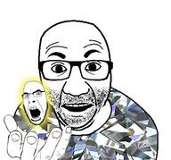 2soyjaks clothes gem glasses glowing hand perro_hold soyjak stubble variant:cobson variant:el_perro_rabioso // 430x400 // 135.1KB