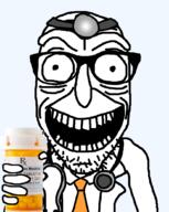 clothes doctor glasses meds necktie open_mouth smile stubble teeth variant:rickjak // 829x1043 // 86.8KB