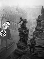 berlin black_and_white chud nazi_germany soviet_union swastika variant:chudjak wwii // 600x800 // 354.6KB