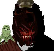 bird blood_from_mouth dictator green_skin sharp_teeth subvariant:hornyson torvosaurus variant:cobson variant:smugjak // 879x820 // 254.2KB