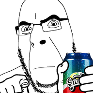 animated can closed_mouth frown glasses hand holding_object holding_sproke pointing pointing_at_viewer soyjak sproke stubble variant:cobson // 775x849 // 109.1KB