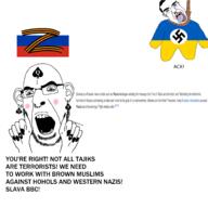 2soyjaks bbc chud crying flag:russia flag:ukraine glasses hanging nails nazism oink queen_of_spades ribbon_of_saint_george russia subvariant:slutson swastika tajik tajikistan ukraine variant:chudjak variant:cobson z_(russian_symbol) // 2000x2000 // 430.1KB