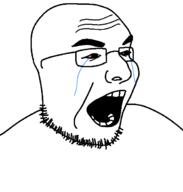 bloodshot_eyes crying glasses nikocado_avocado open_mouth soyjak stubble variant:cadojak // 581x611 // 10.5KB
